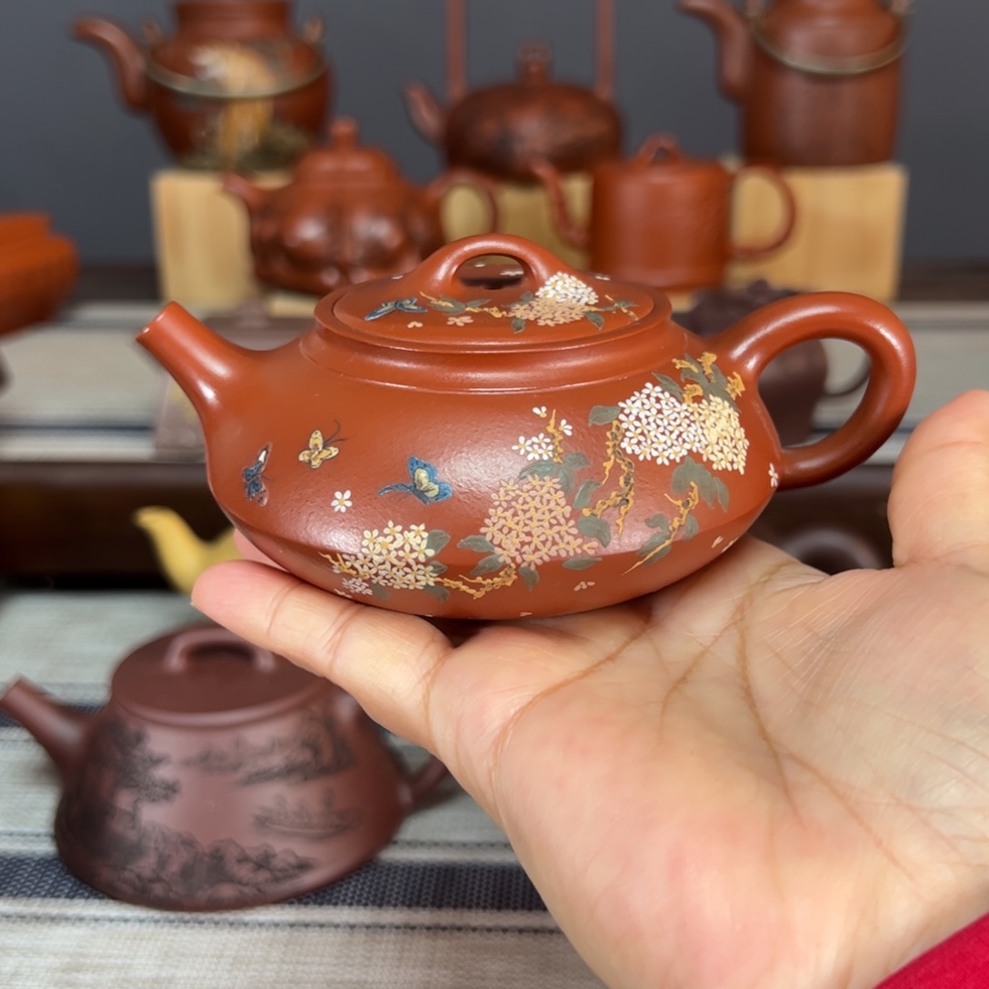 茶壶紫砂满*福合瓢朱泥