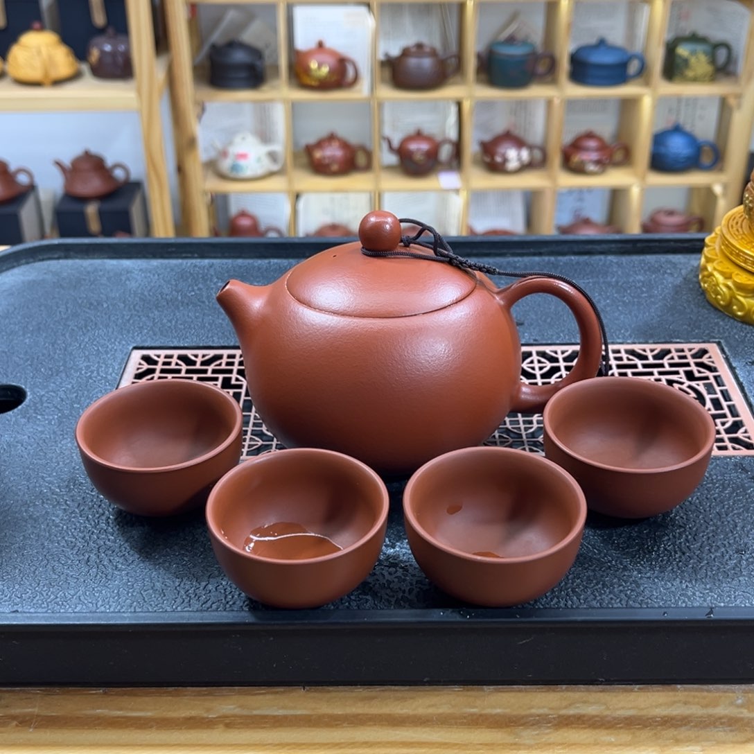 紫砂紫砂胖西施（一壶四杯）