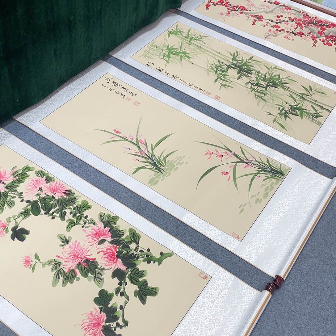 国画手绘手写作品