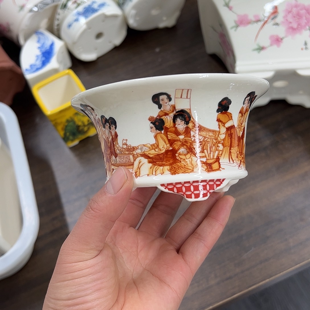 紫砂花盆831号微瑕13/6.5cm