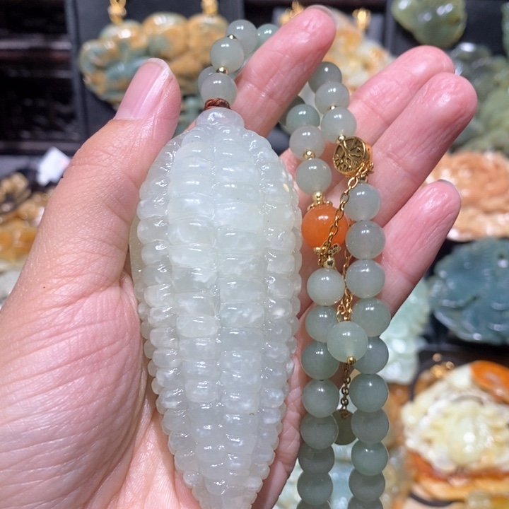 岫玉毛衣链未镶嵌