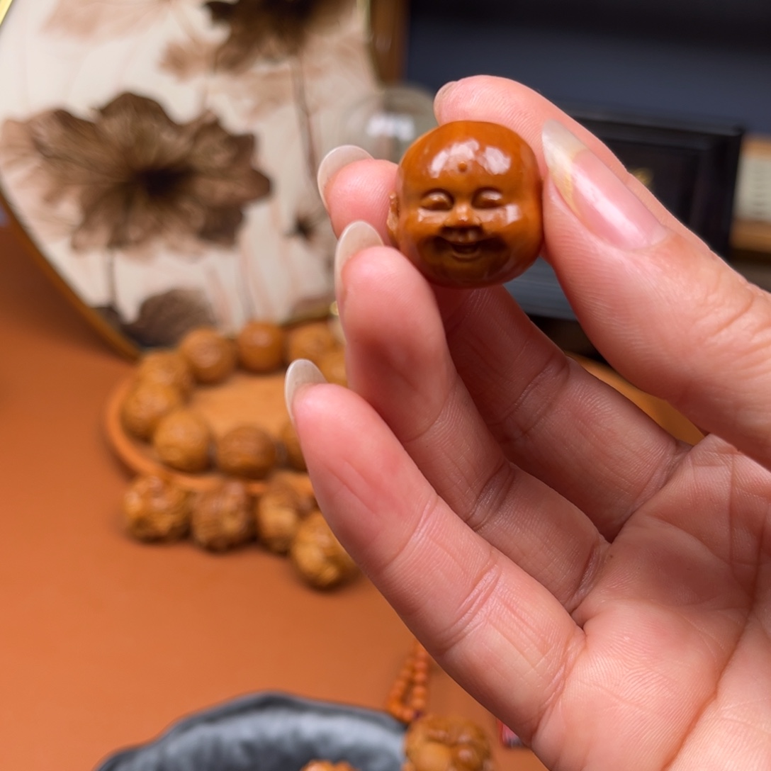 橄榄核手串/手链笑佛头