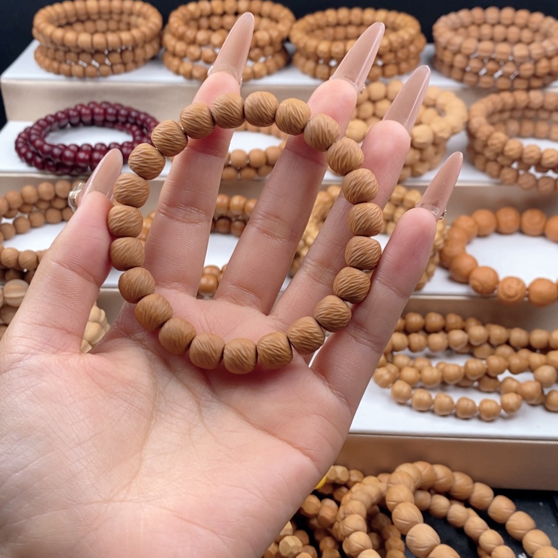 摸***绪猴头核桃手串全品拉丝云锦