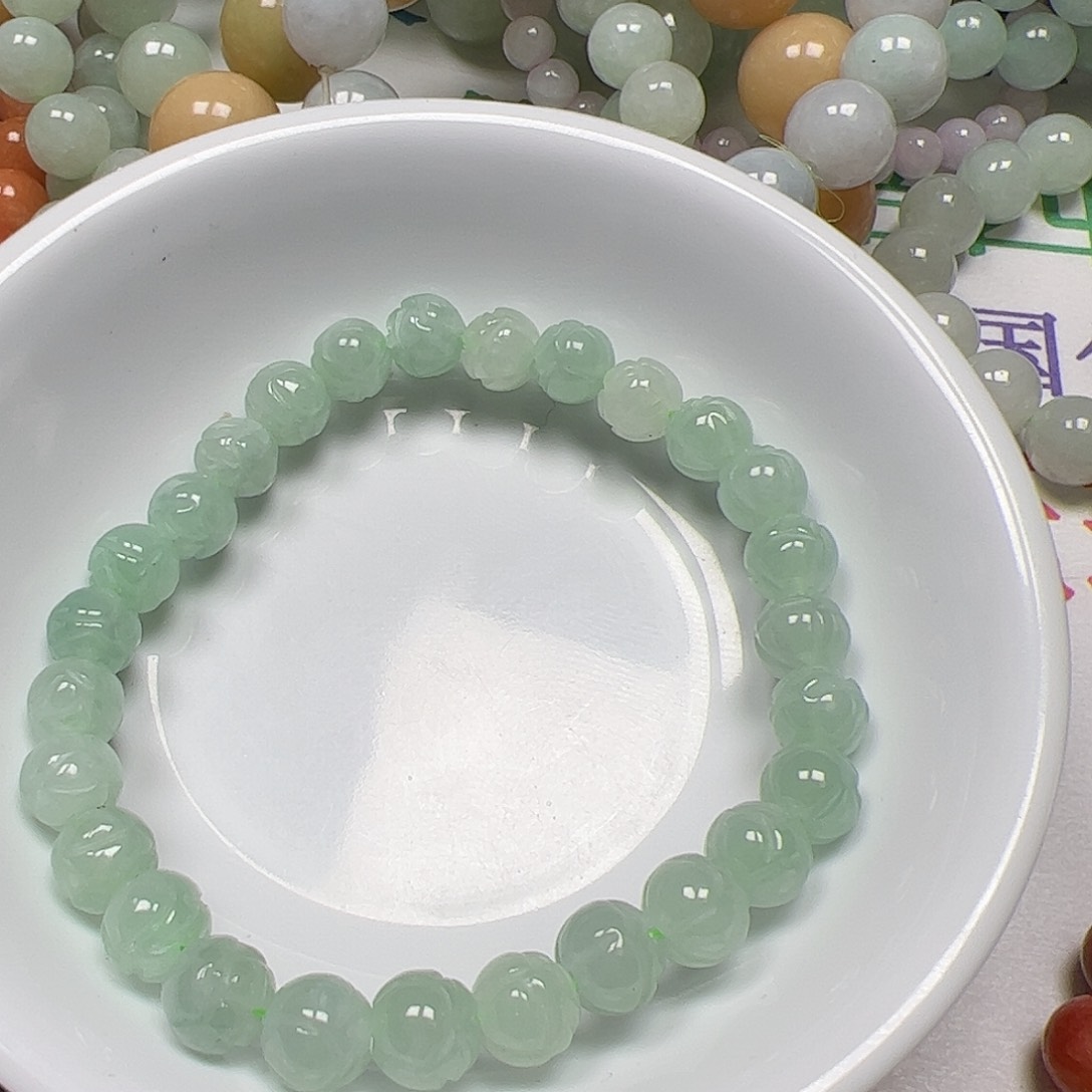 【闪购商品】翡翠手链未镶嵌摩*卡7