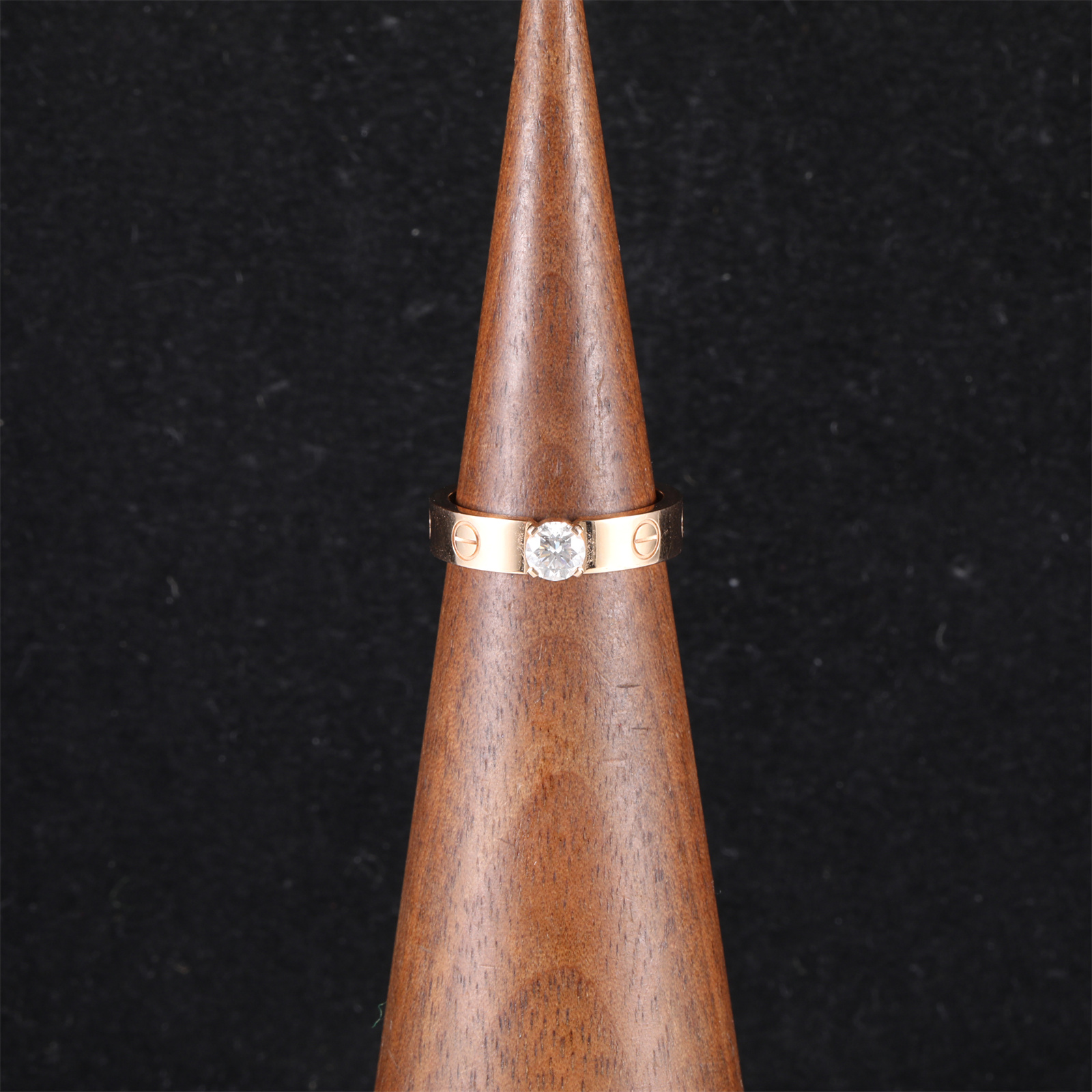 99新 Cartier/卡地亚 小花佳珊40852 LOVE 钻戒 49 玫瑰金 30分钻