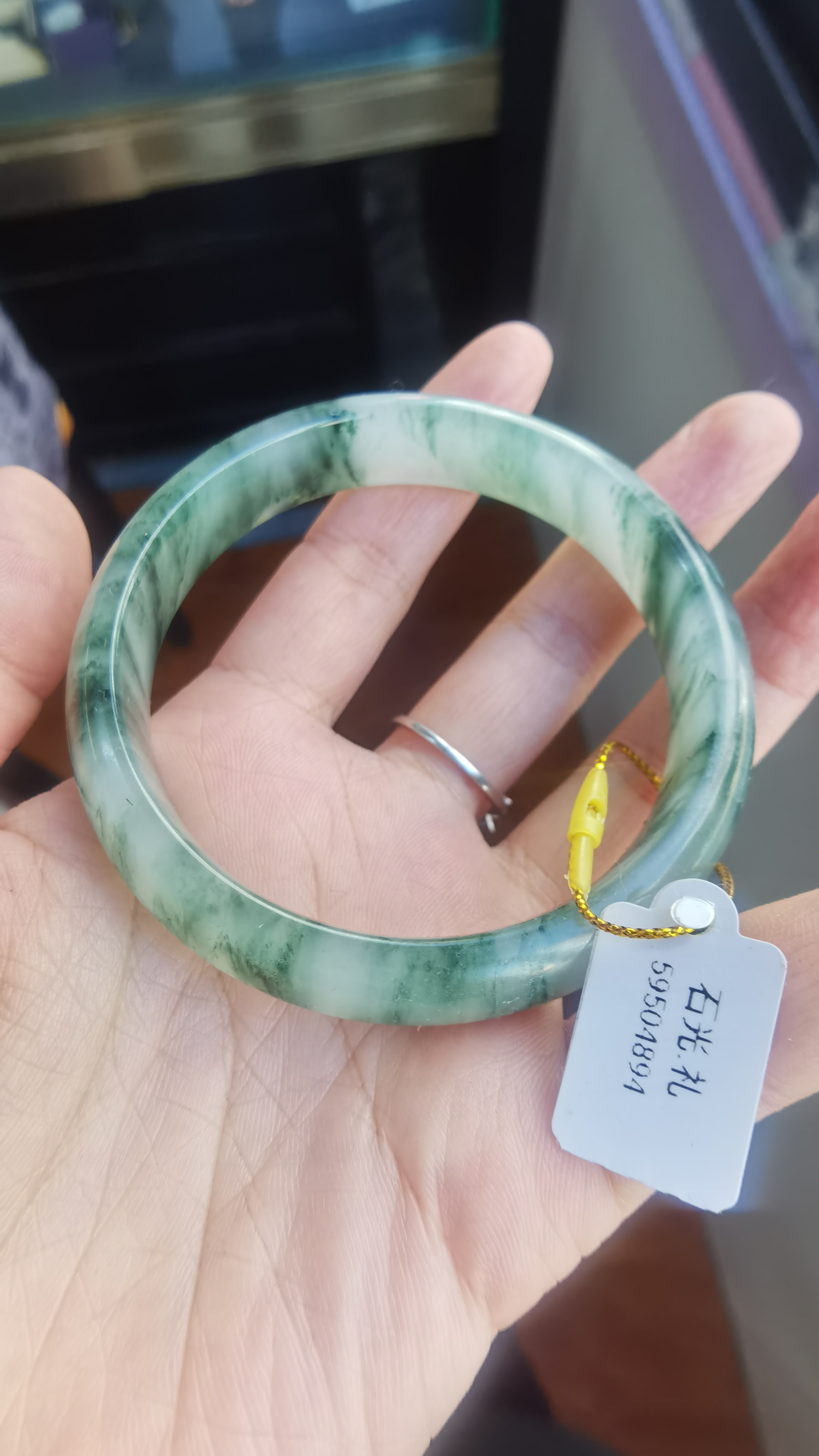 【直播专用链接】天山翠金丝玉天然手镯飘花绿新疆天山翠雪翠冰翠