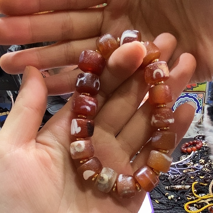 玛瑙/玉髓手串合金221