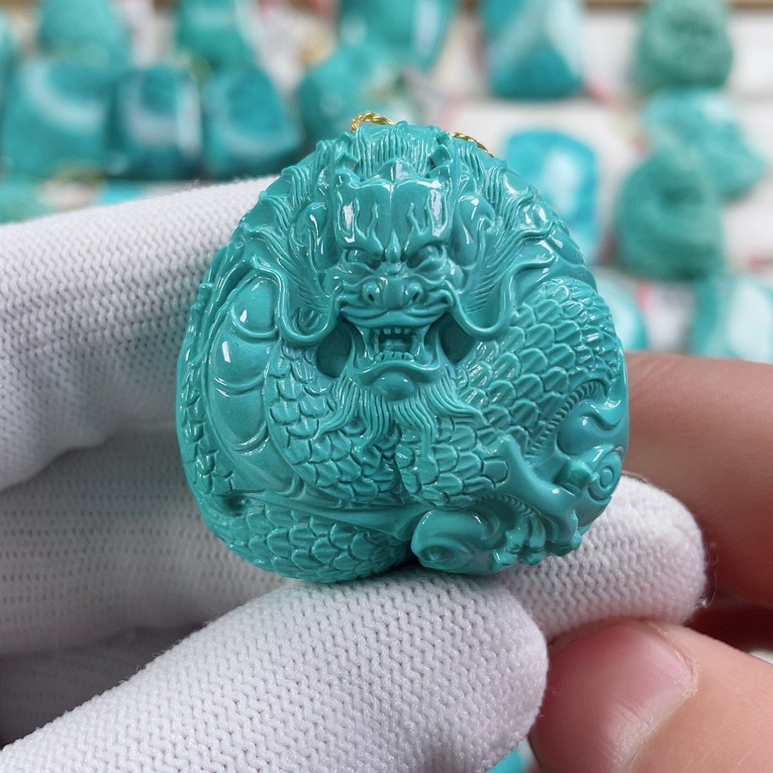 绿松石车挂未镶嵌