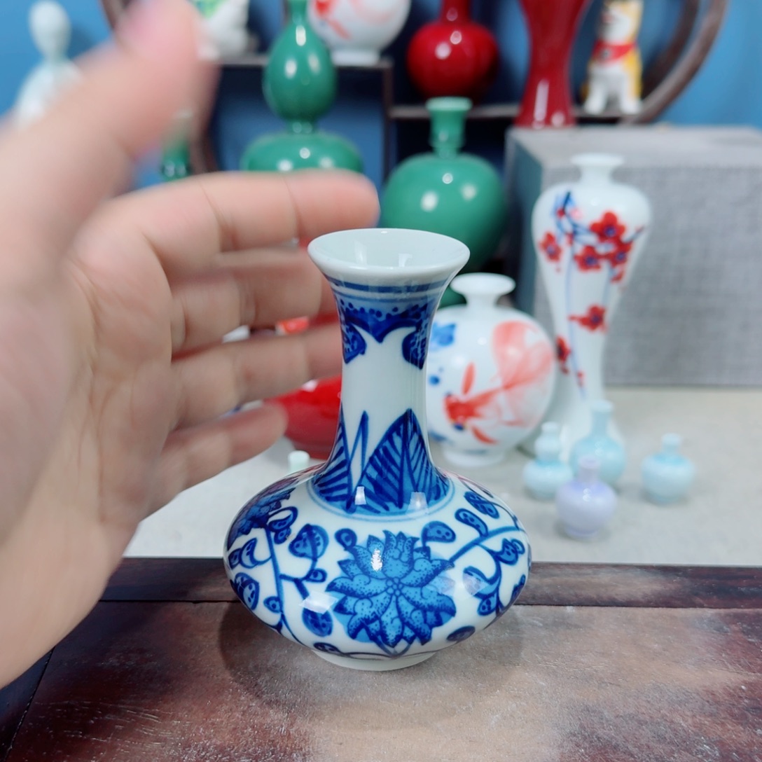 陶瓷手工小花器摆件