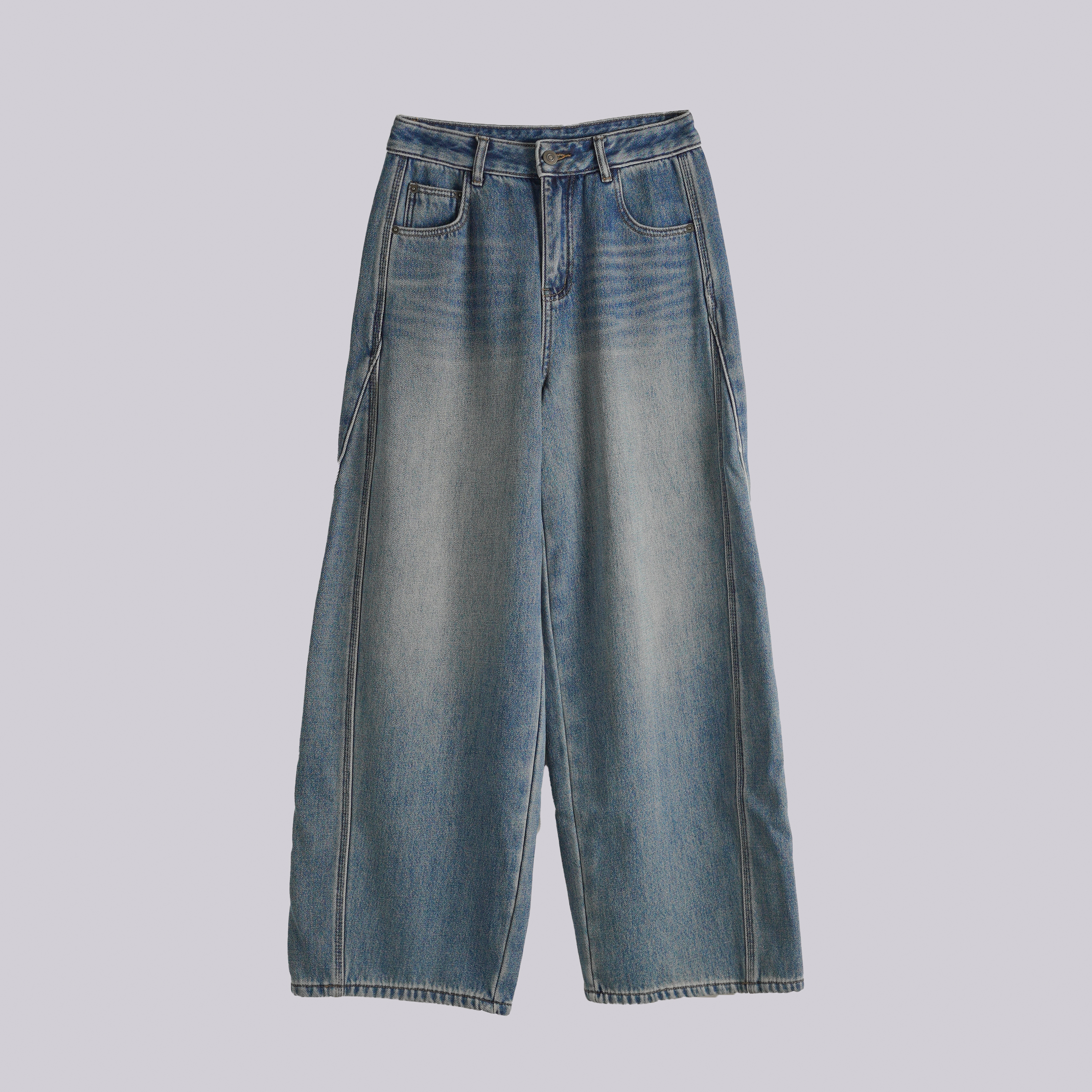 WKK   水洗加绒牛仔裤