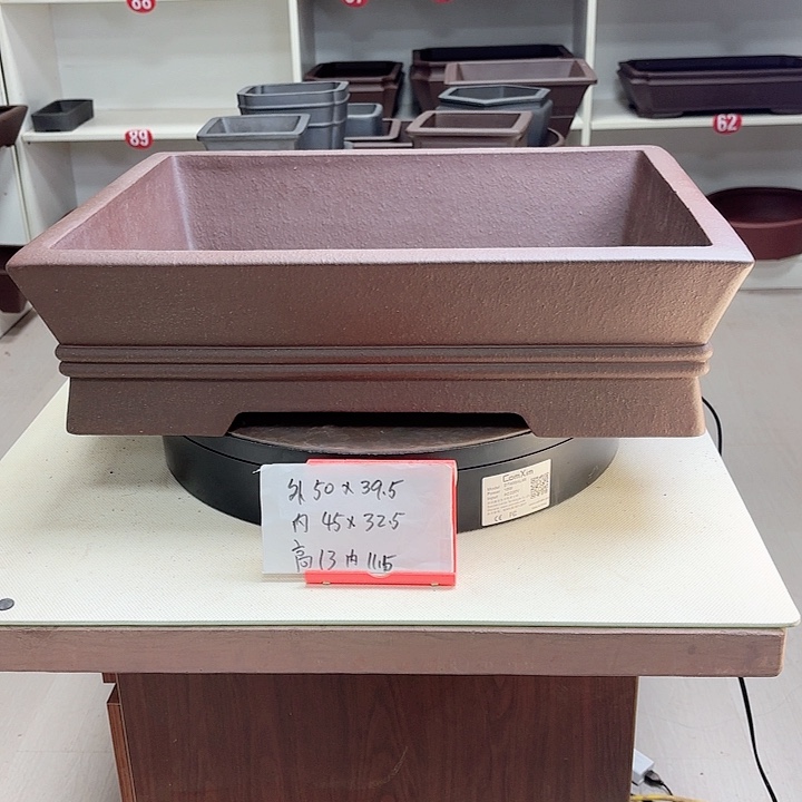 紫砂花盆双中线大号