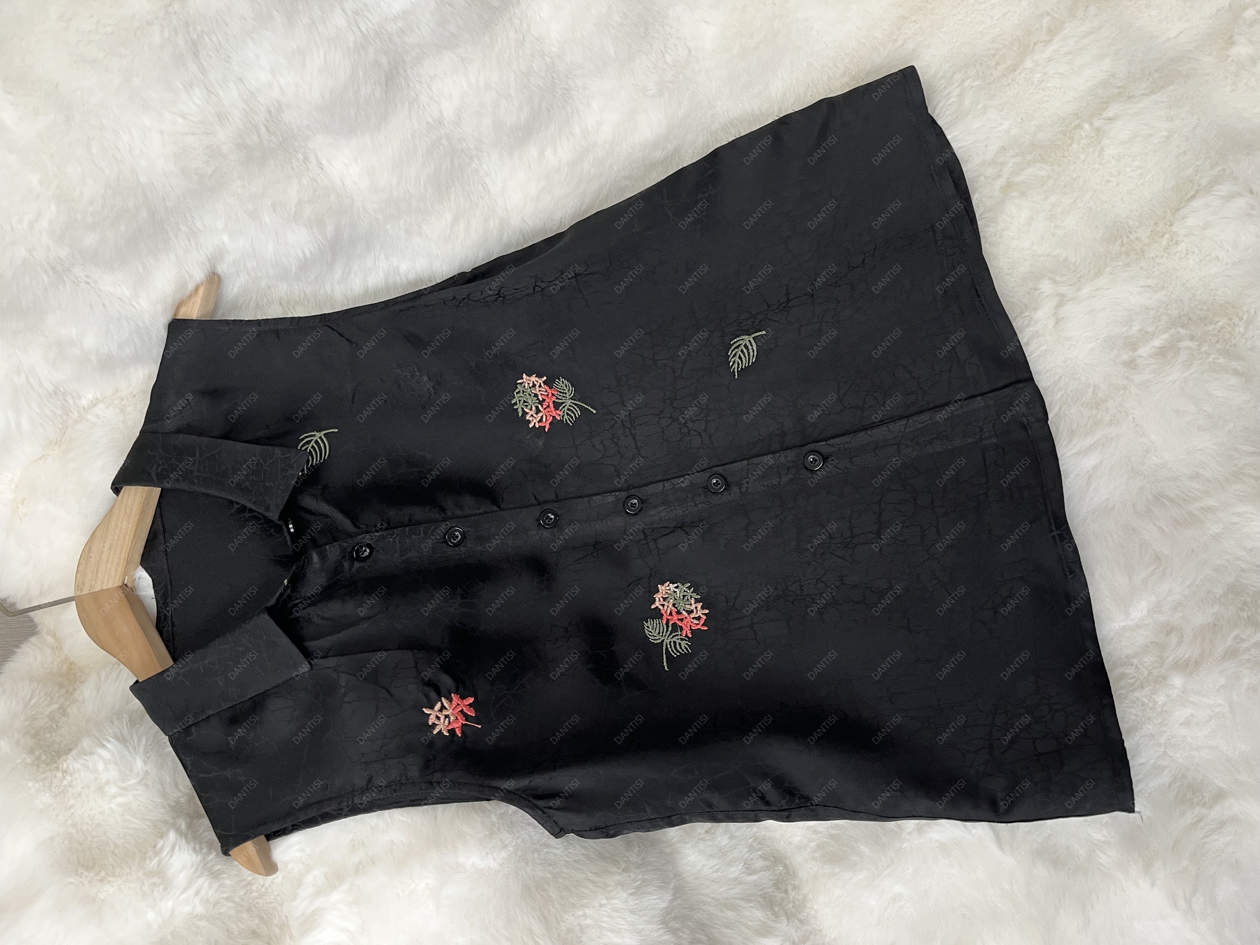 觅遇《非遗美学》2456国风复古印花减龄无袖上衣