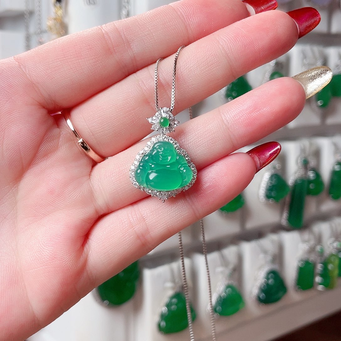 玛瑙/玉髓吊坠(赠链)银S925镶嵌