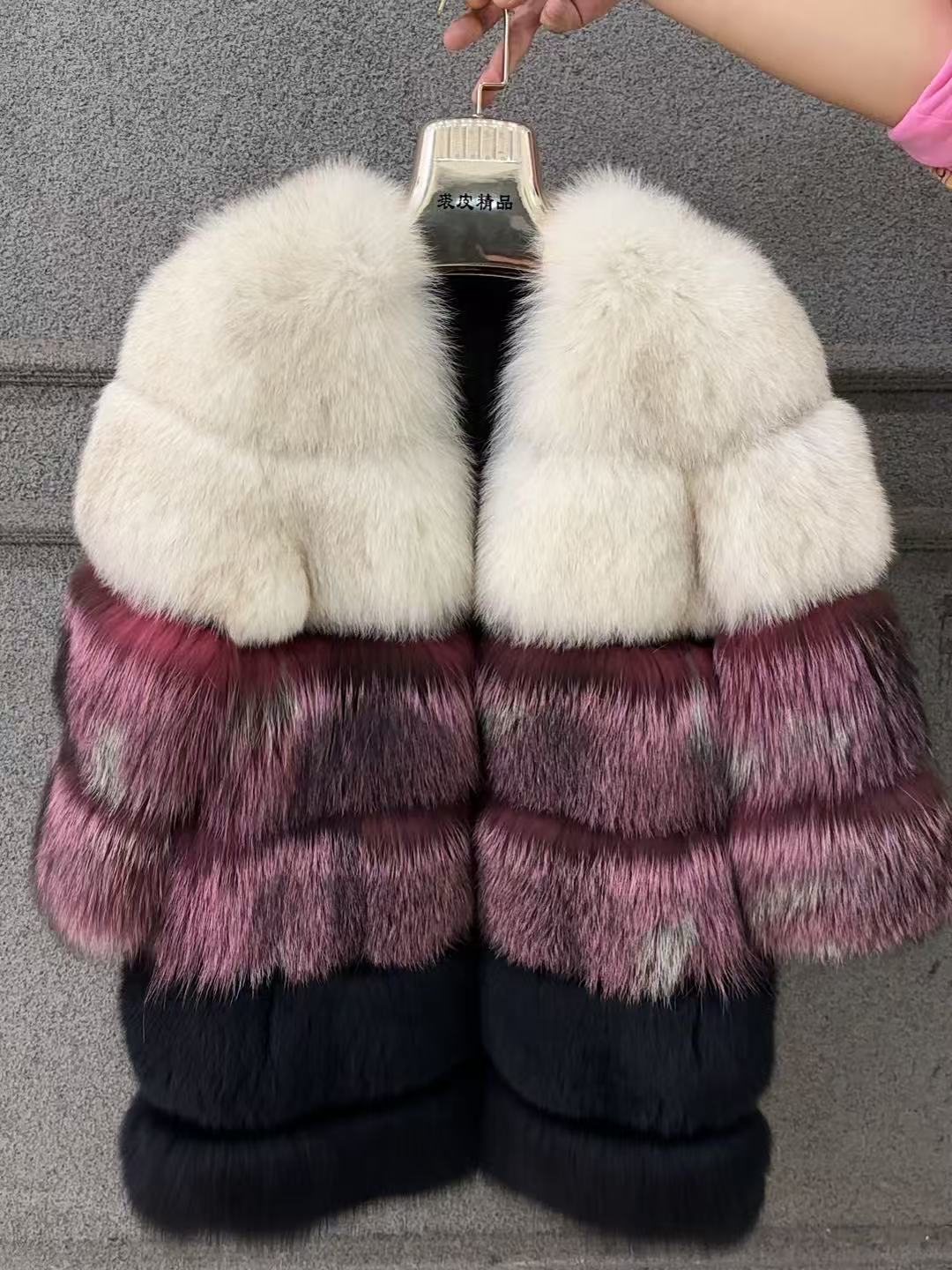 DOUSHEHUI  清冷美女狐狸毛皮草服饰外套