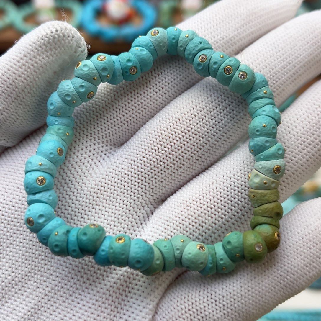 绿松石未镶嵌珠宝奇石星球大肠