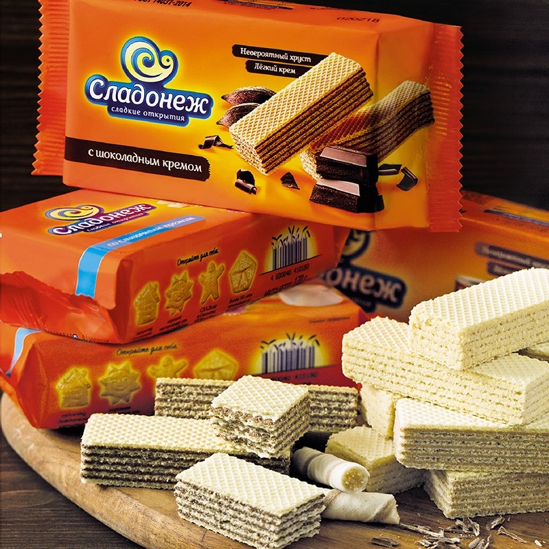 俄罗斯进口CN甜蜜蜜牌焦糖牛奶威化饼干170g/袋
