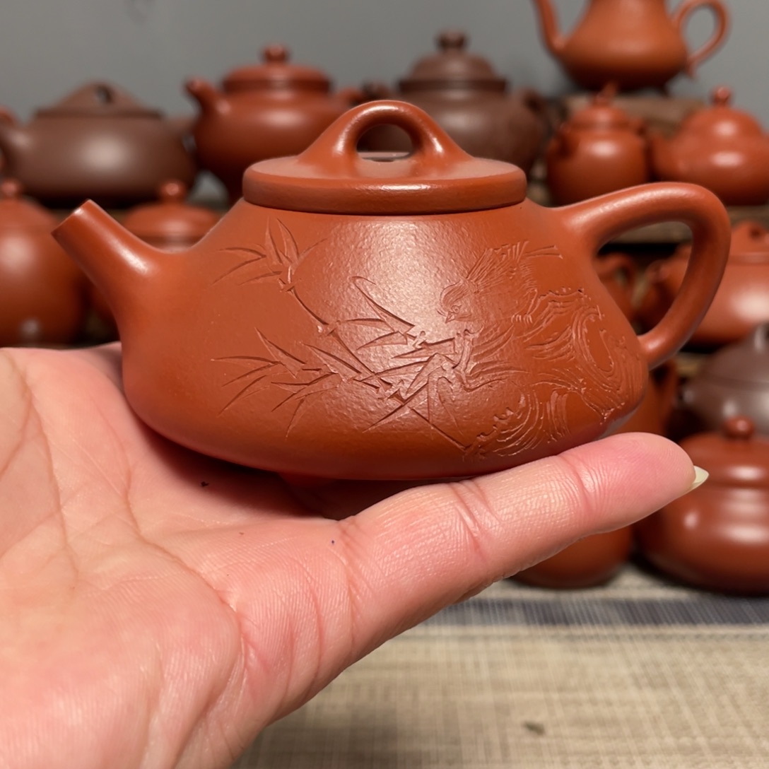 紫砂茶壶石瓢145容量