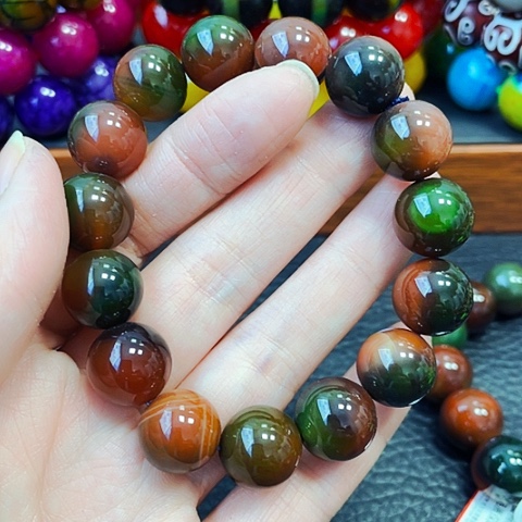 玛瑙/玉髓手链未镶嵌黑凤凰盐源14