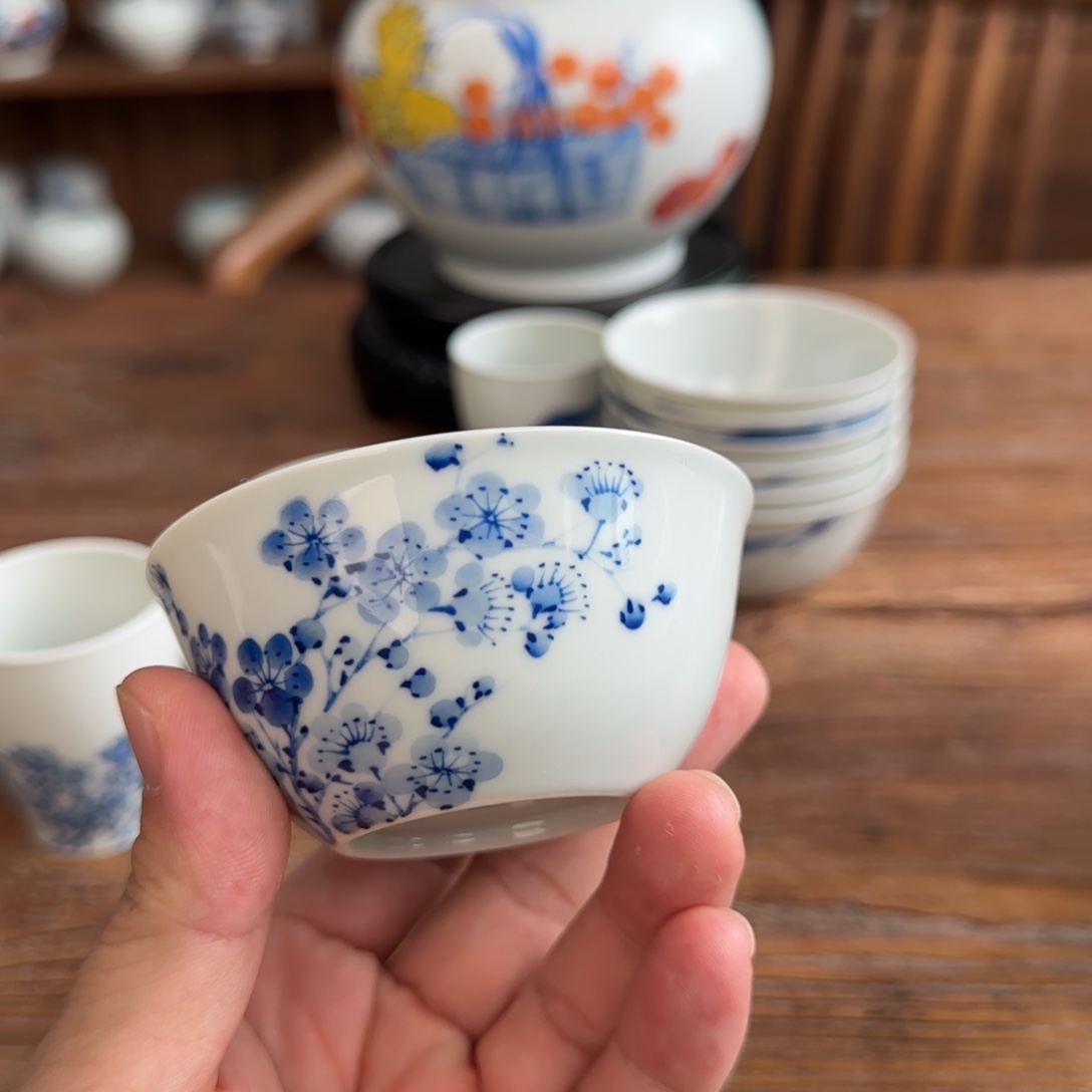 茶***芳一泓手作314梅花鸡缸杯