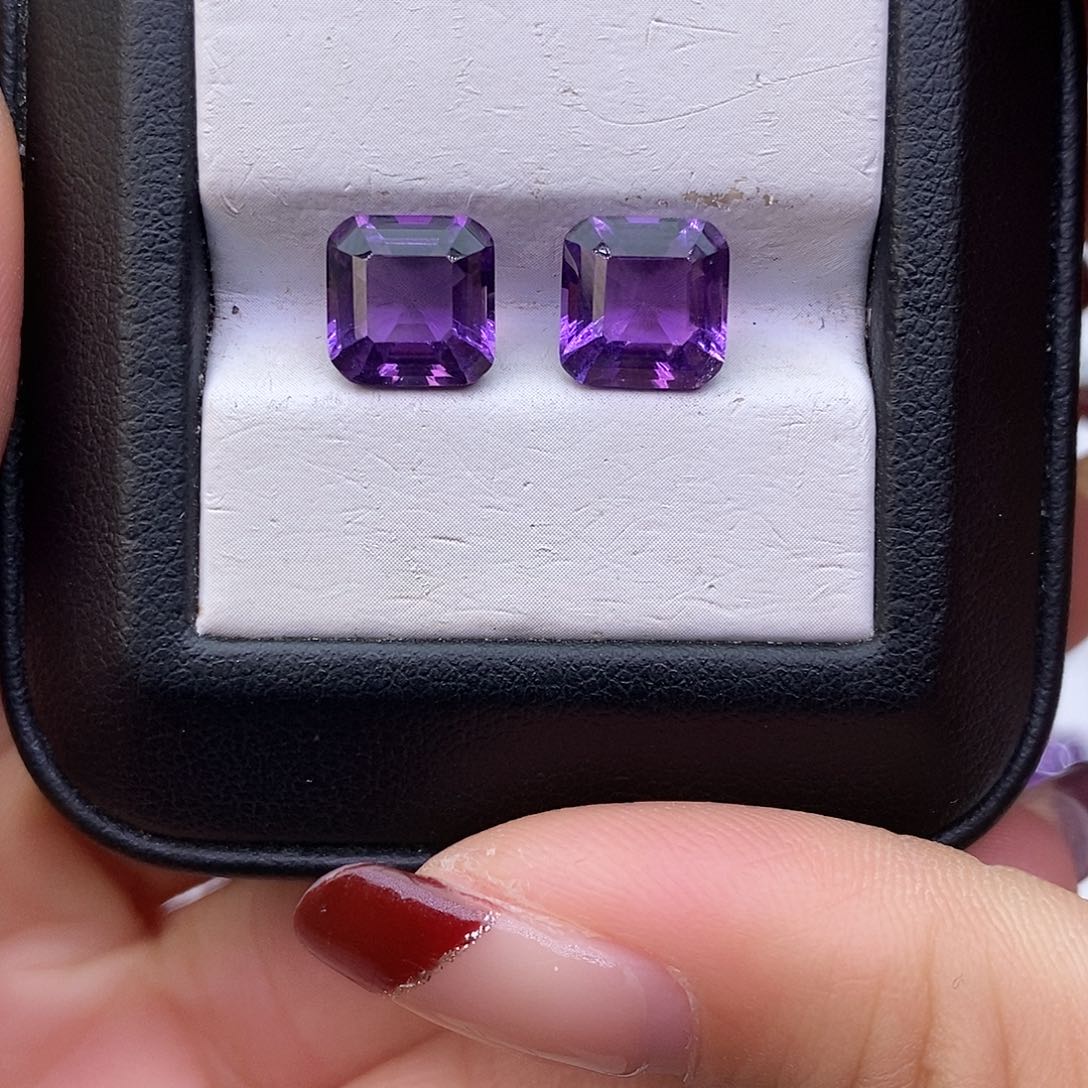 紫晶纯天然紫水晶裸石定制5c tx未镶嵌?***?