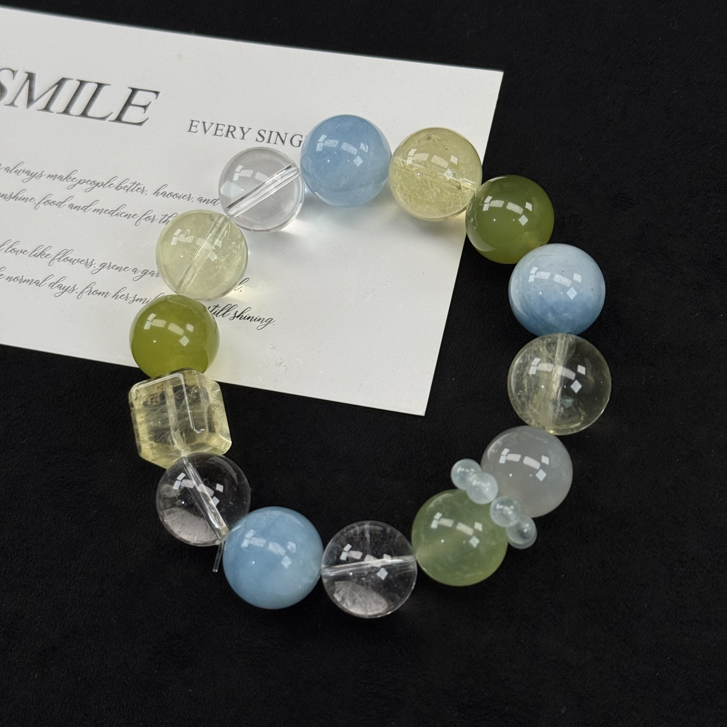 【阿勒泰】天然水晶多宝手串【拍两单！是一条价格！】多样性发一W1467