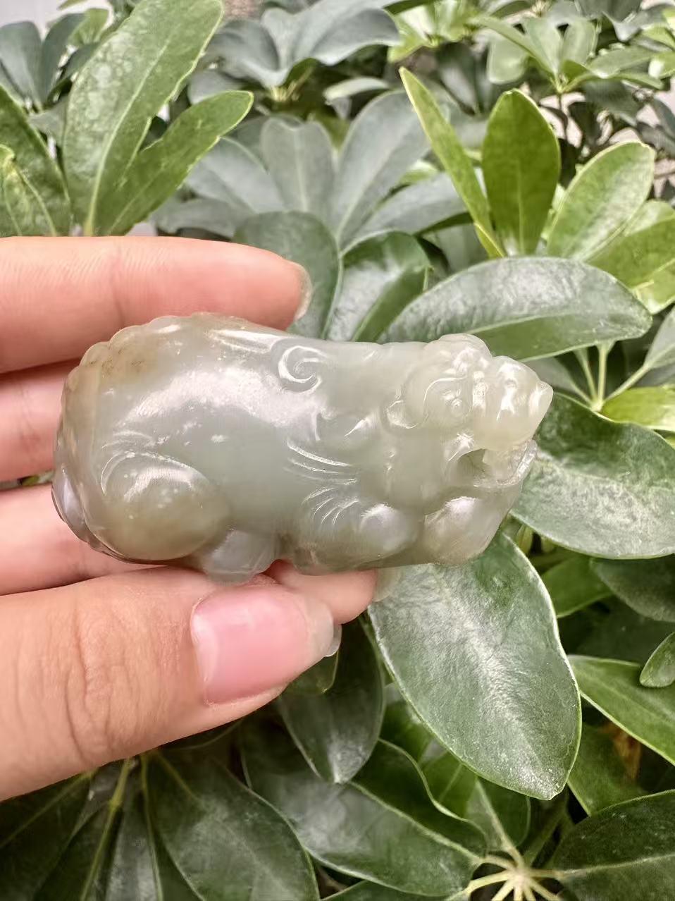 新疆天然和田玉貔貅挂件