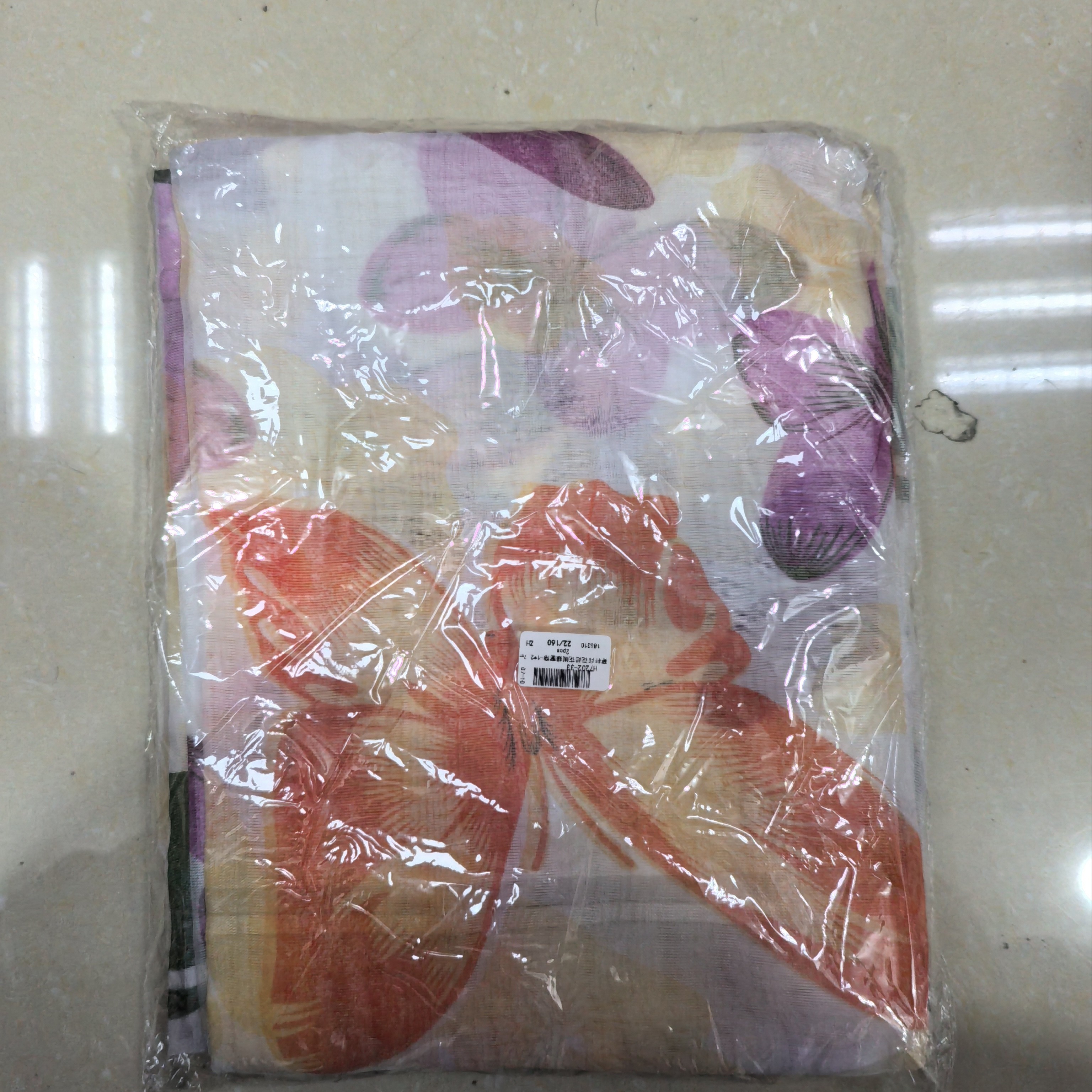 穿杆印花窗帘    