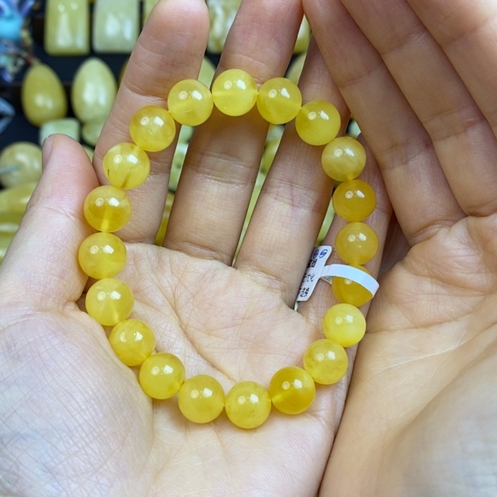 蜜蜡手链未镶嵌天然原矿假一赔十