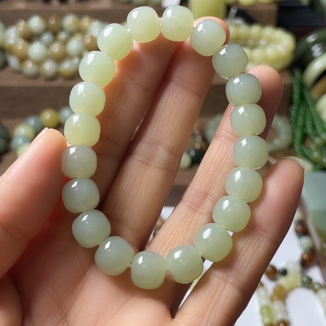 和田玉手链未镶嵌哈*