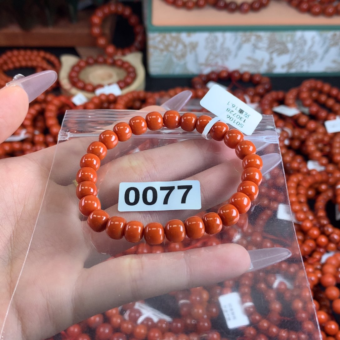 南红玛瑙手链未镶嵌0077
