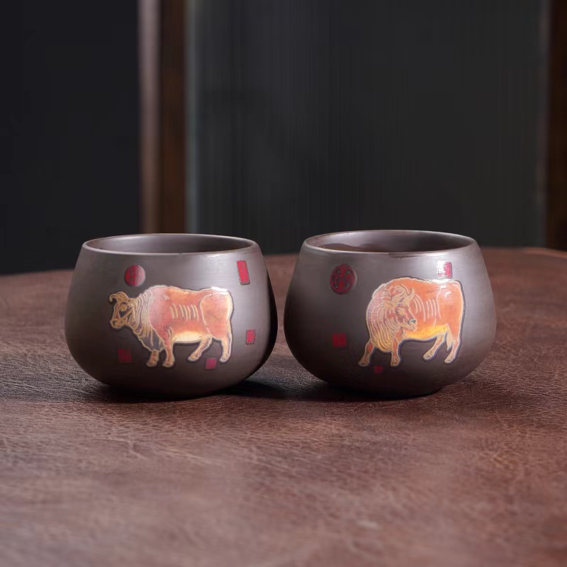 紫砂扭转乾坤牛杯