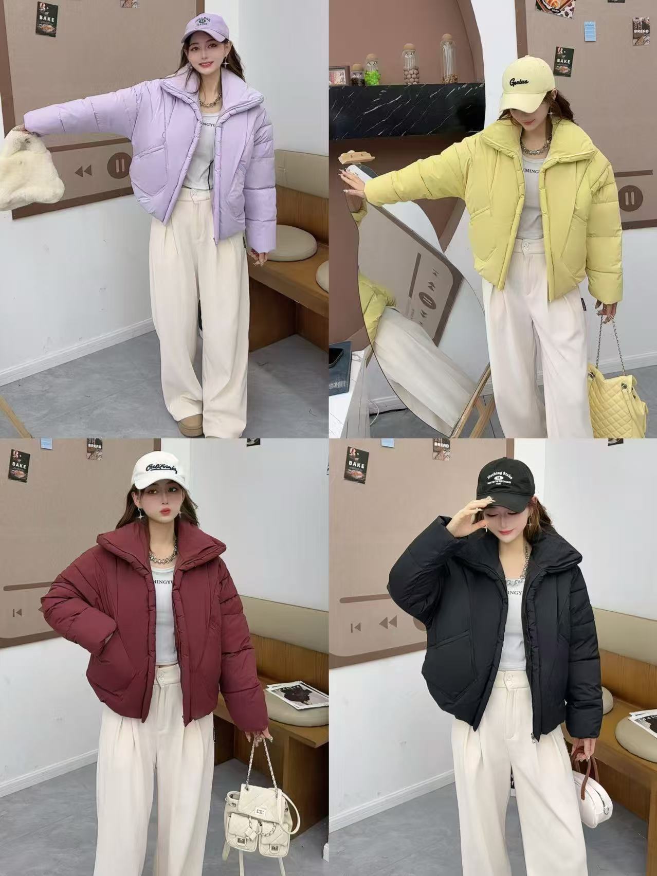 加厚保暖常规款宽松型厚款女款棉服802-洋