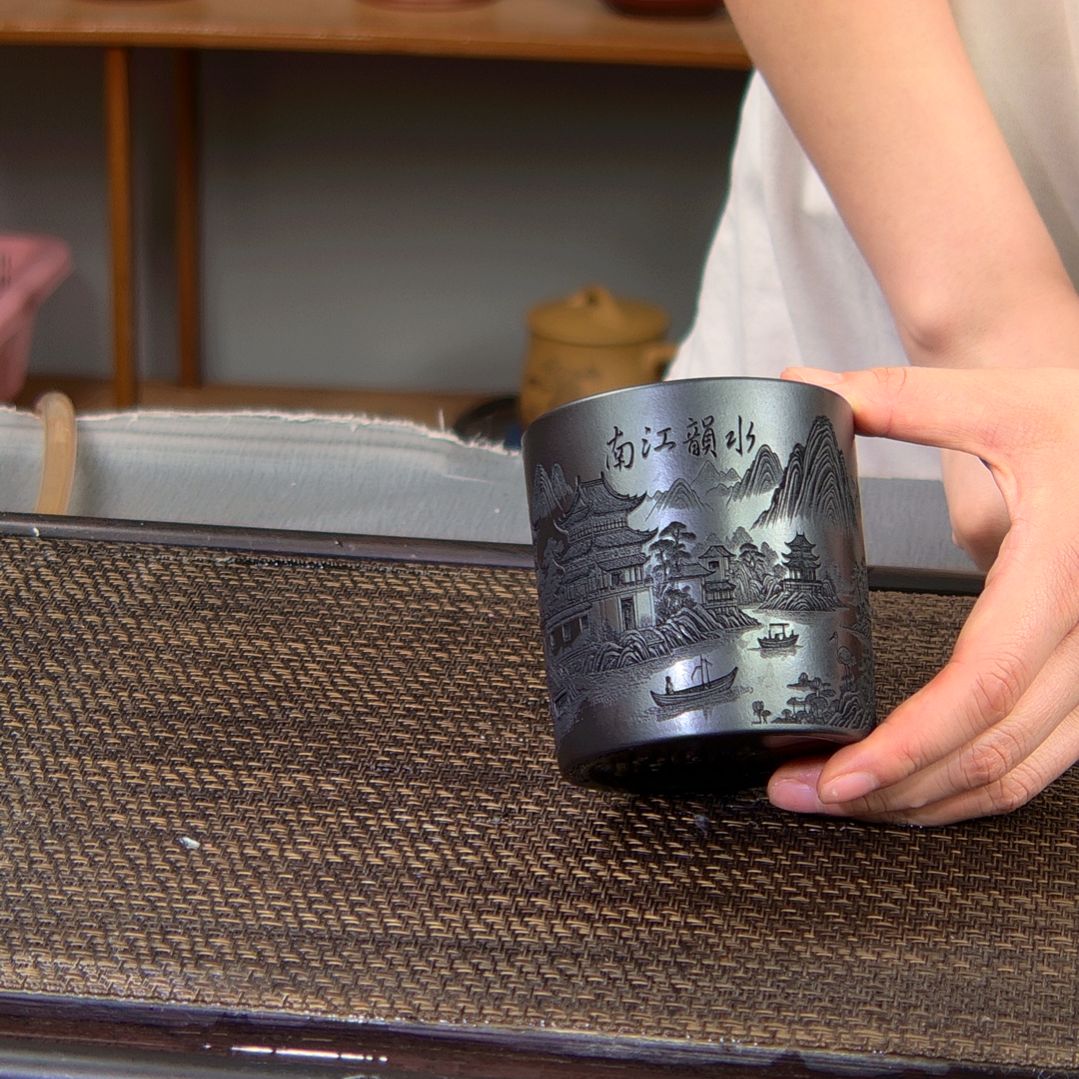 【闪购商品】茶杯绿泥高货放漏