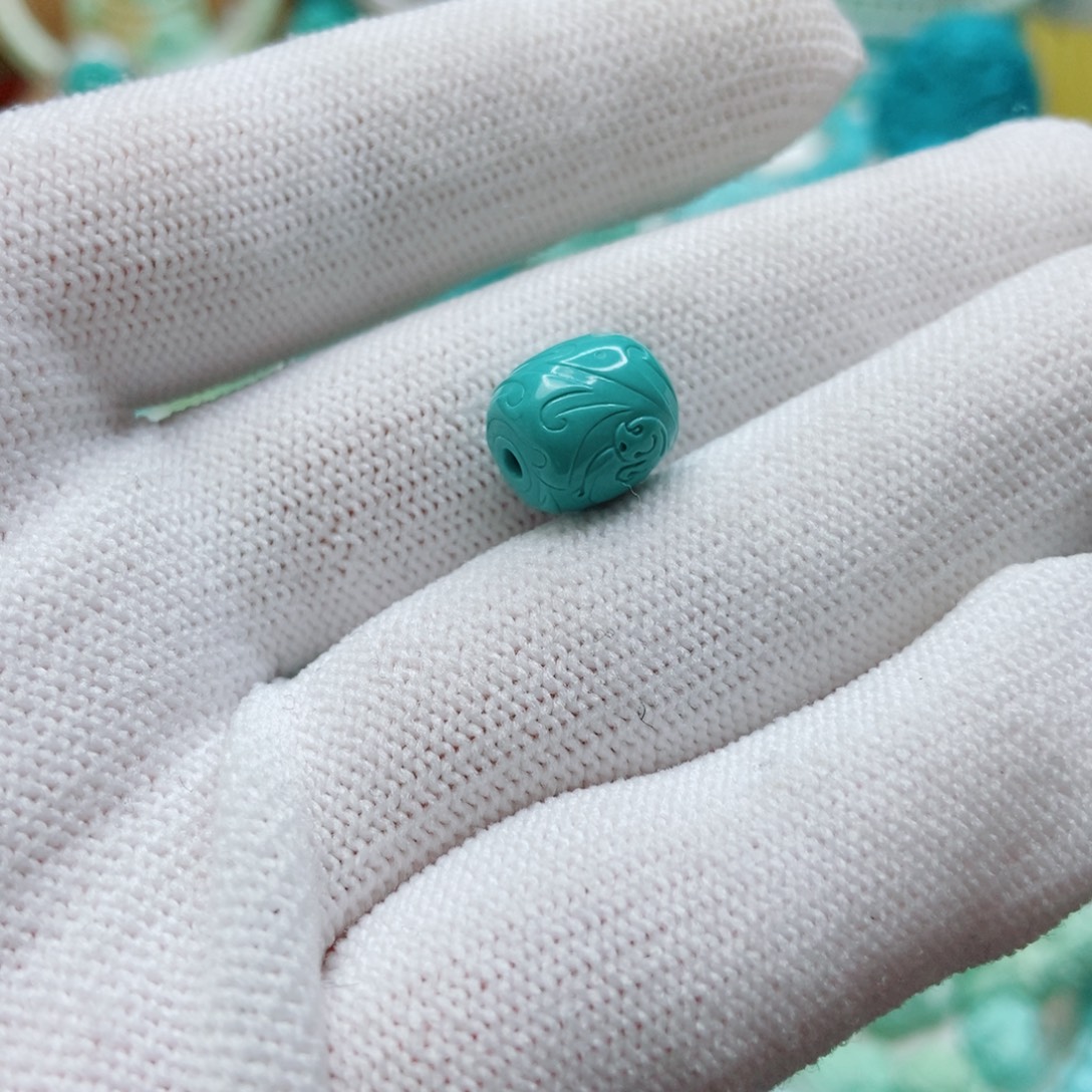 绿松石未镶嵌桶珠