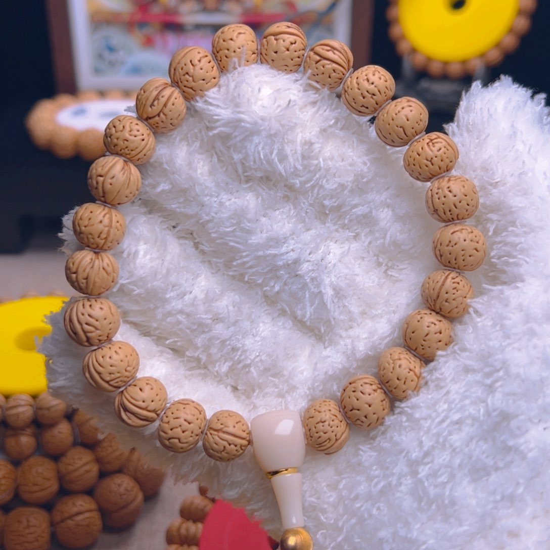 桃核手串1.2矮桩无修象拔蚌