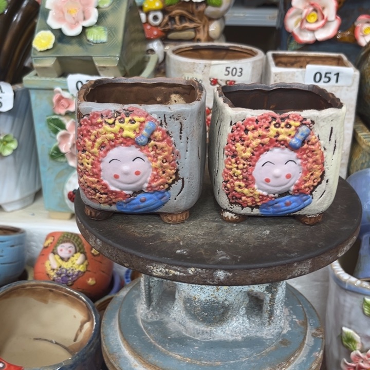 紫砂花盆粗陶材质多肉花盆