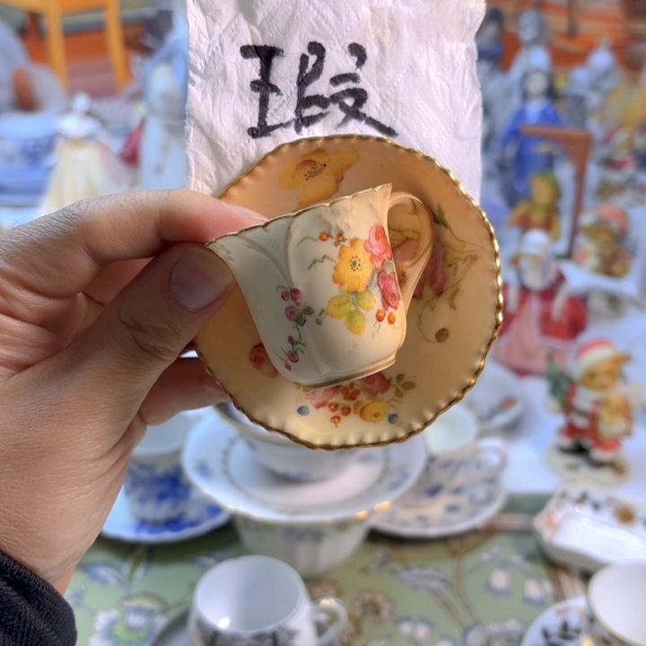 摆件欧洲中古瓷器好看冲鸭！