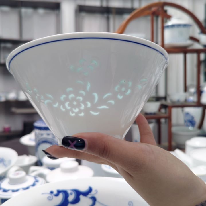 陶瓷清韵白胎6.5寸面碗两只装