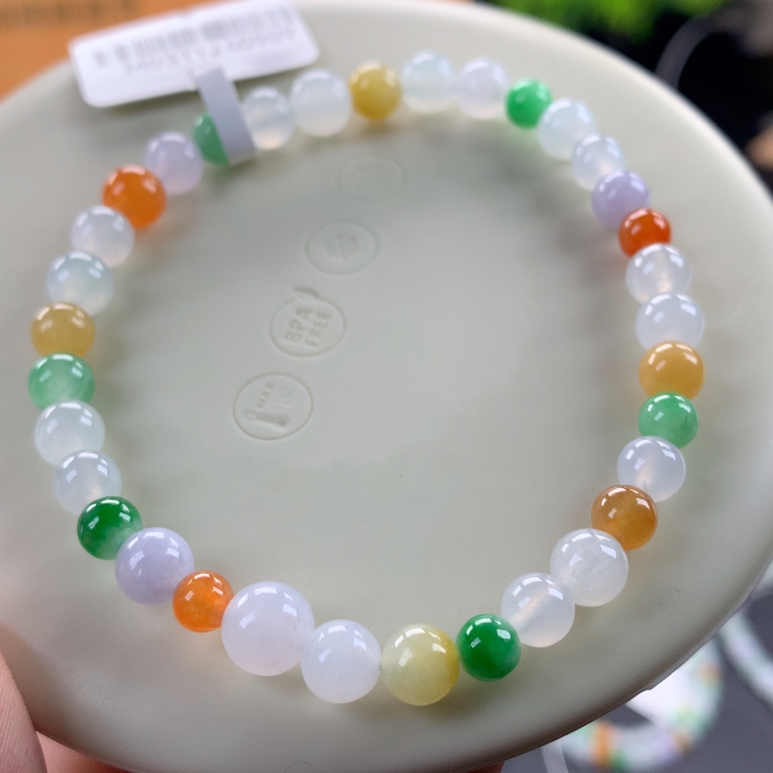 翡翠未镶嵌手链卡4.6～6.6