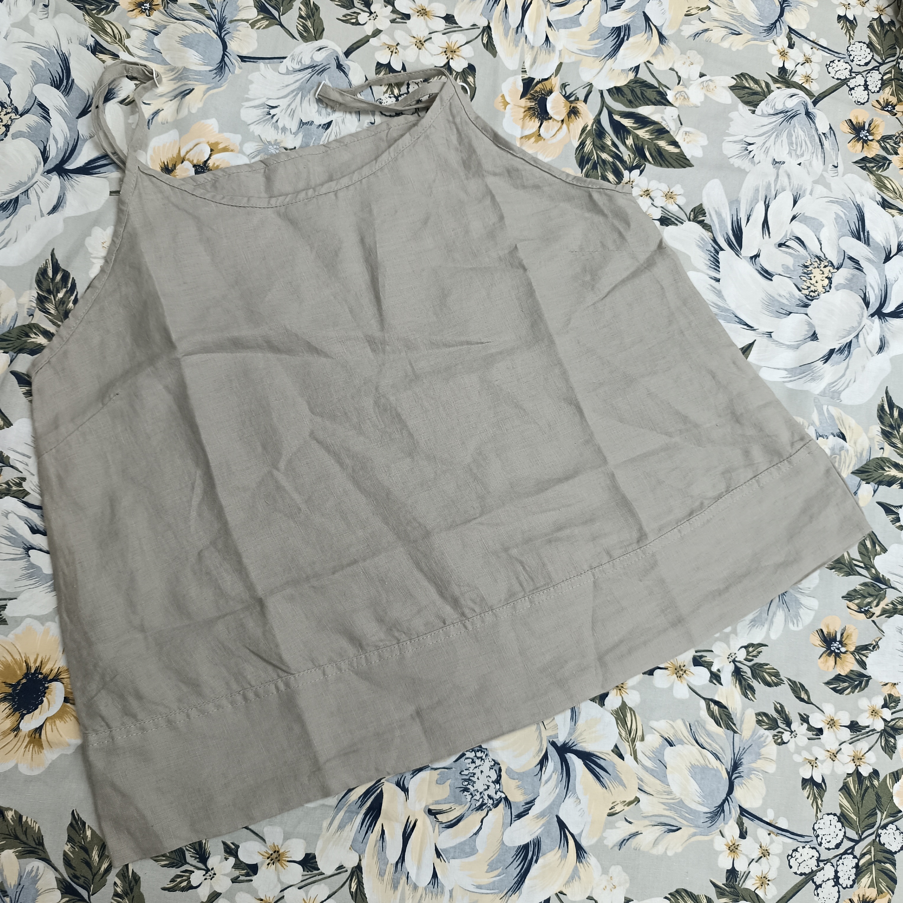 L035【100汉麻】吊带背心女士加长贴身抑菌透气排汗