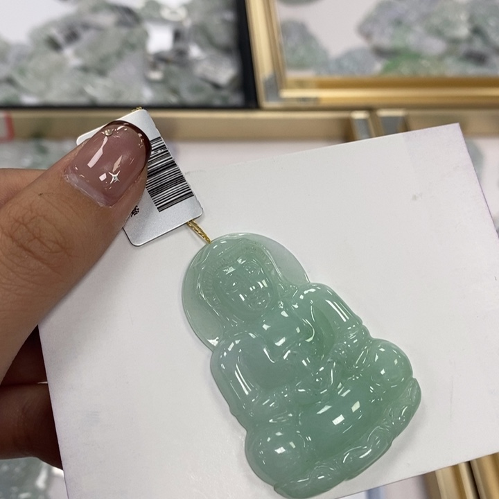 翡翠未镶嵌吊坠(不含链)观音