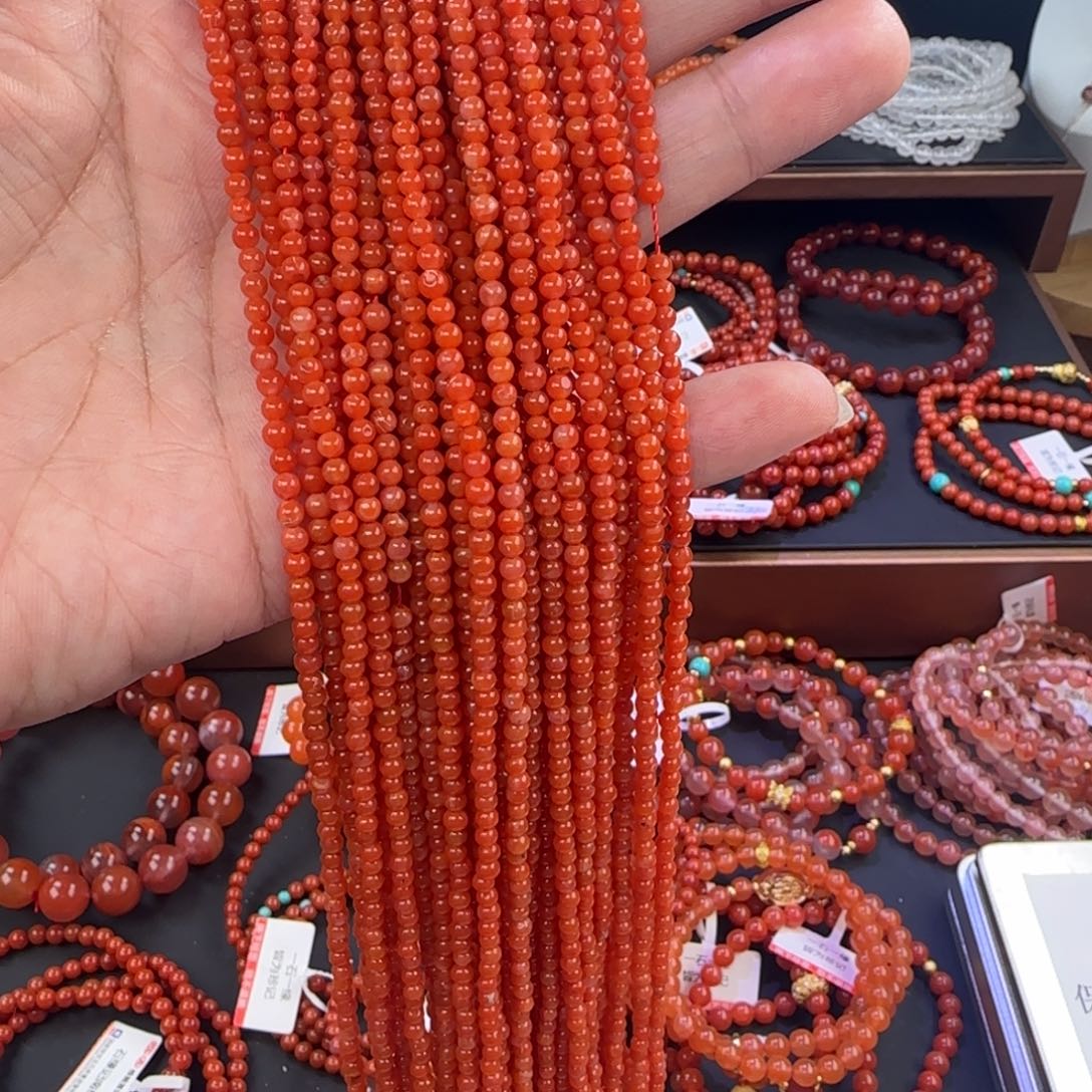 南红玛瑙未镶嵌手链