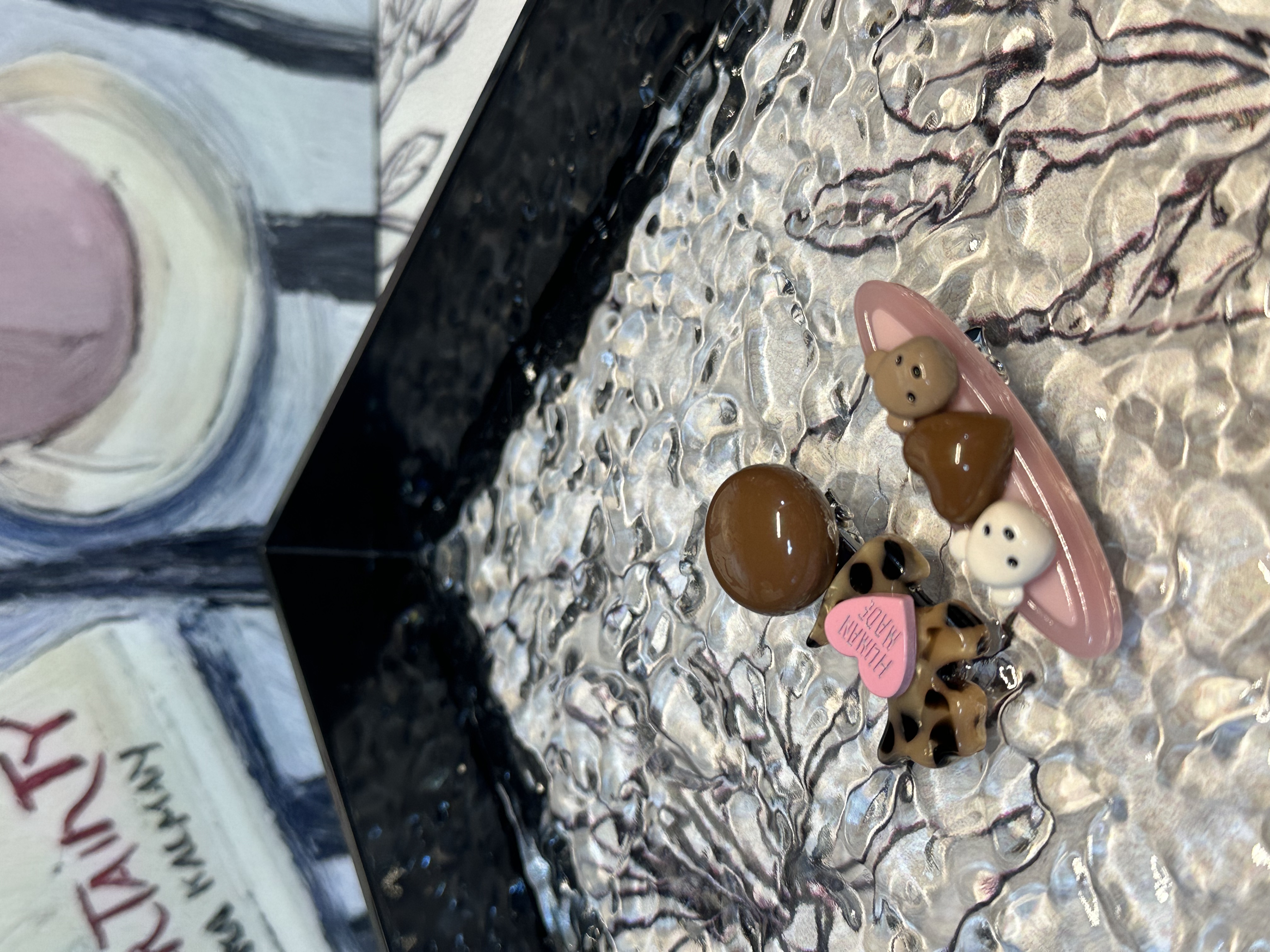 东大门25秋季新款豹纹醋酸小狗鸭嘴夹粉色爱心小熊发夹可爱甜美