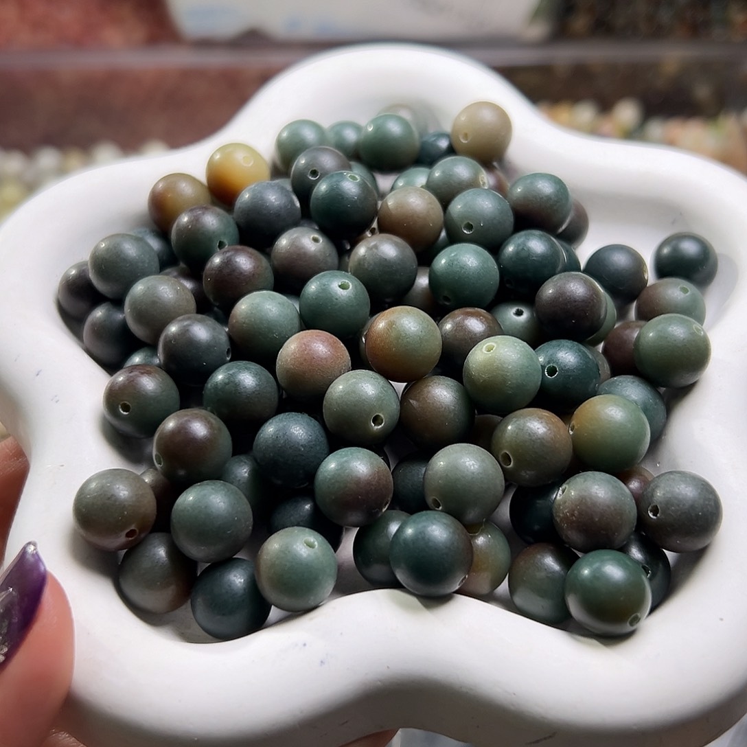 菩提根/象牙果吊坠200颗深敦煌圆珠卡12