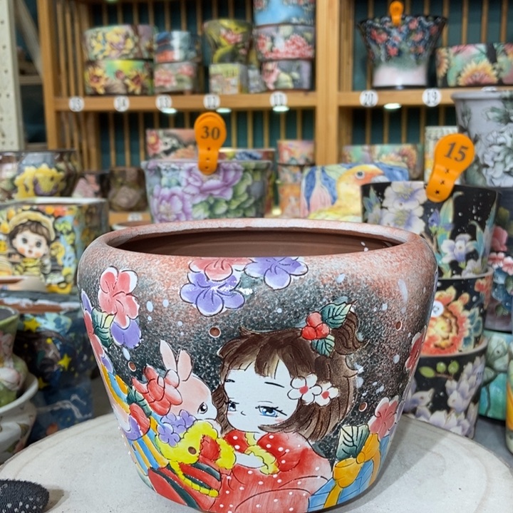 红陶景德镇艺术手绘作品