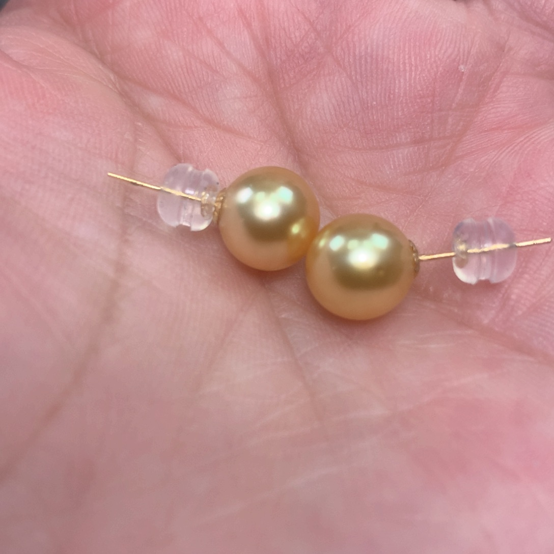 海水珍珠耳饰18K金镶嵌