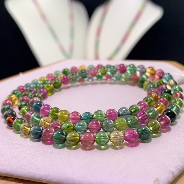 双色碧玺手链未镶嵌