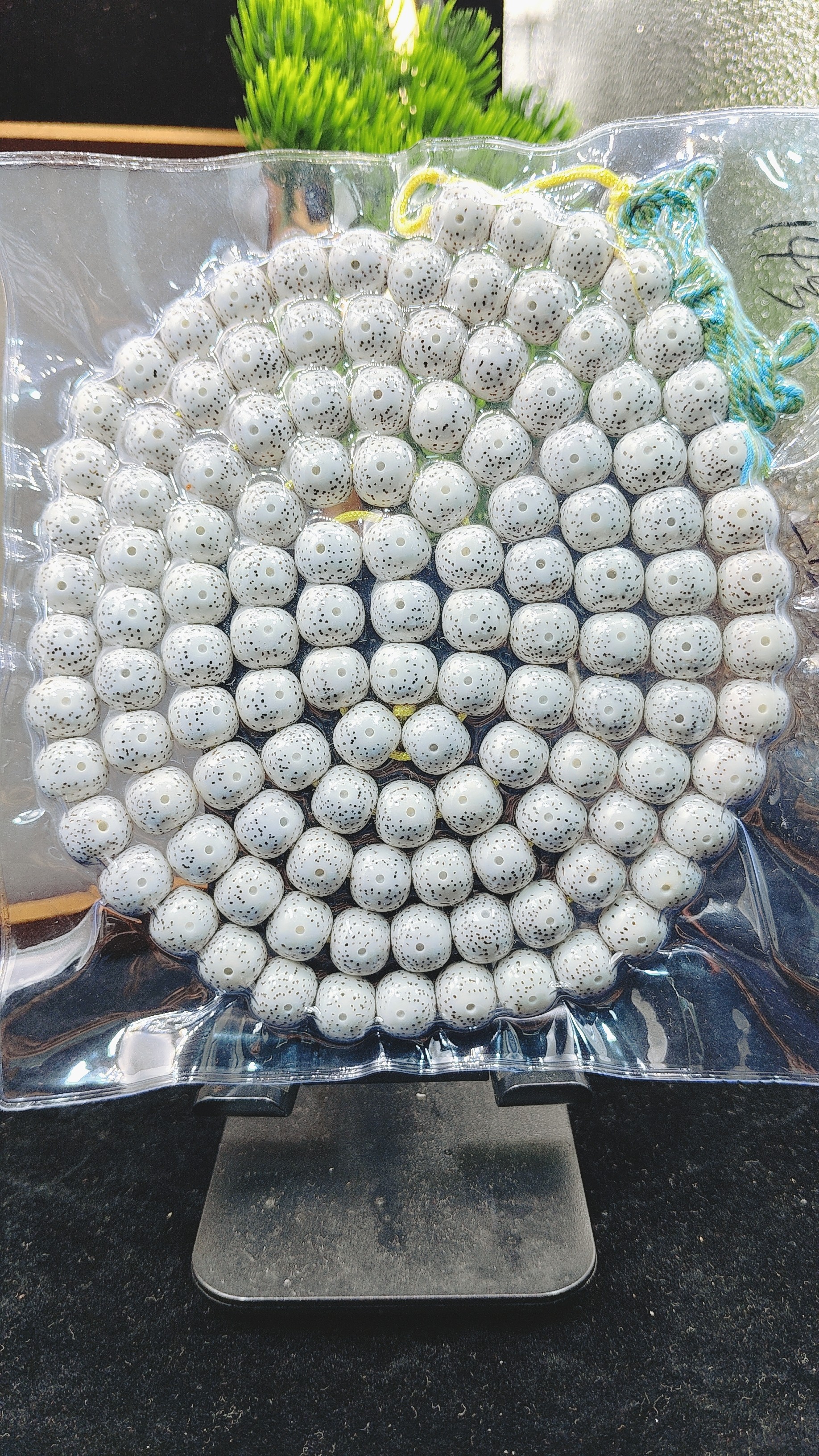 26号链接，星月菩提12*11复古桶精品脱脂白月留白星均匀精挑高密度