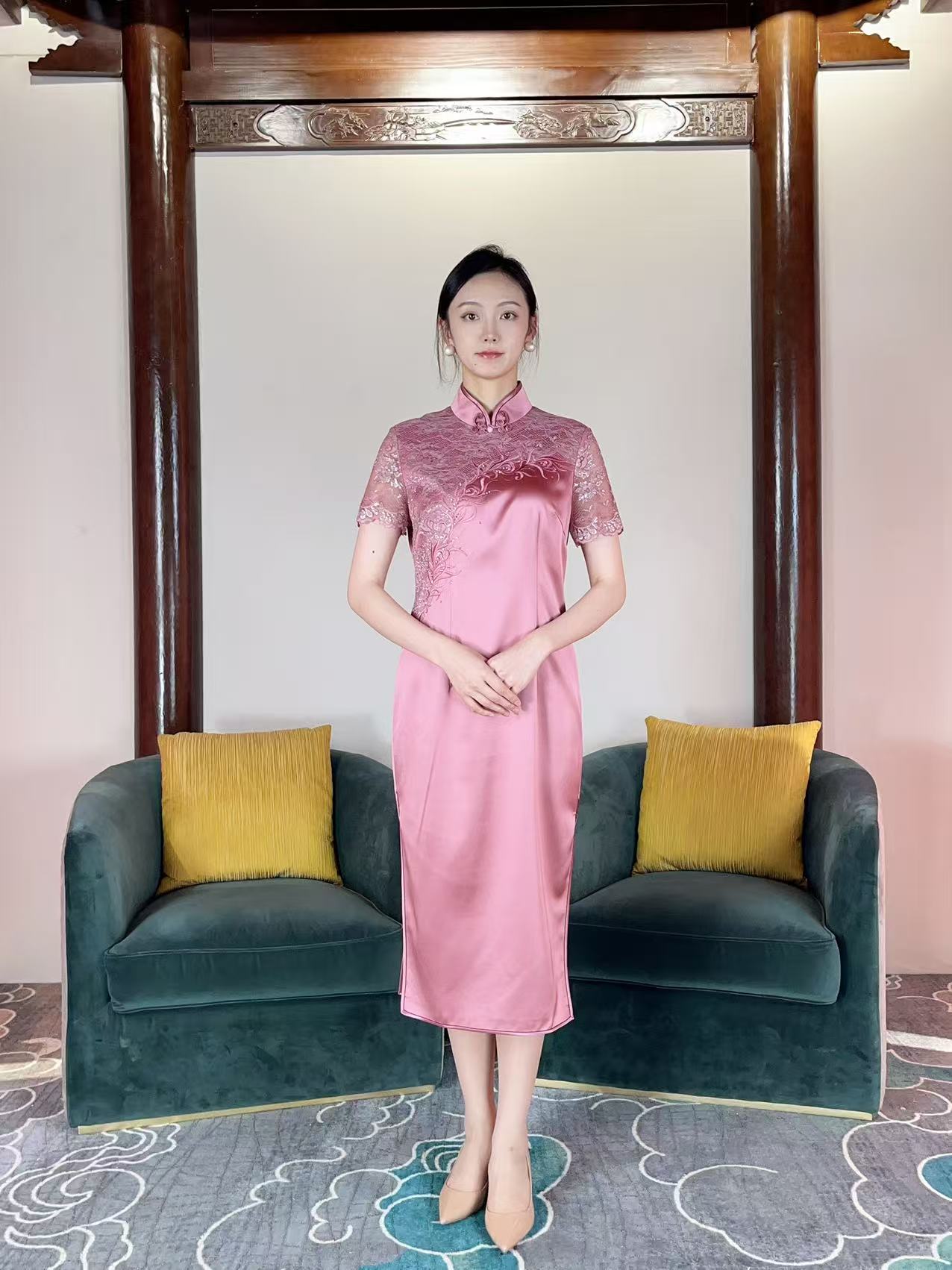 懿菲旗袍(扶摇尾翎)YF21363516-3021023