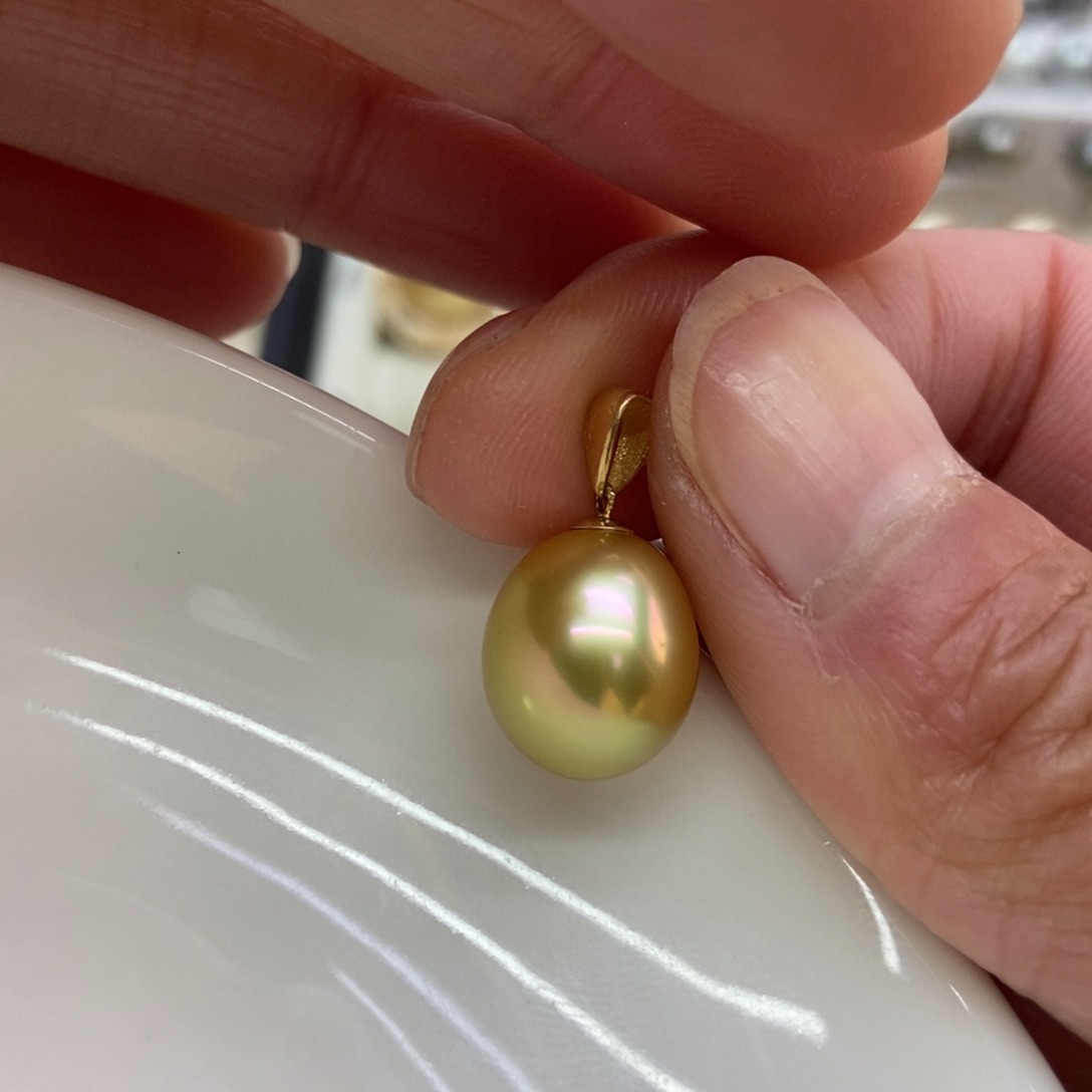 海水珍珠吊坠(不含链)18K金镶嵌
